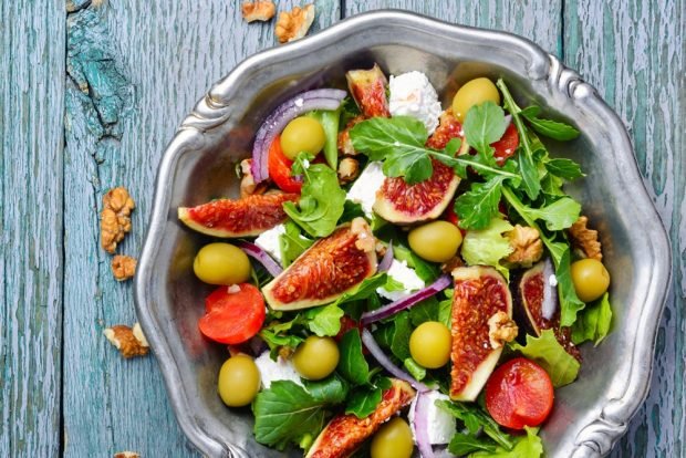 Salad with figs and olives – a simple and delicious recipe, how to cook step by step