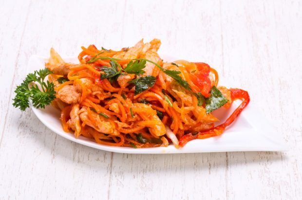 Korean carrot with bell pepper and boiled pork – a simple and delicious recipe, how to cook step by step