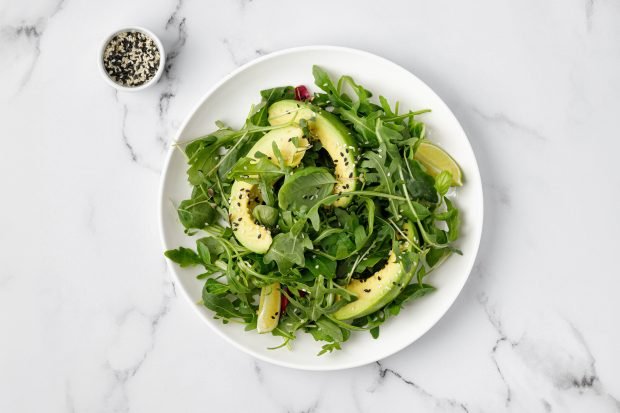 Salad with arugula and avocado – a simple and delicious recipe, how to cook step by step