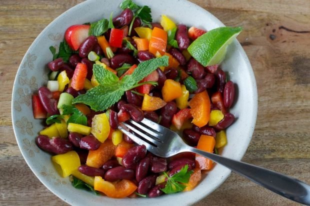 Red bean and bell pepper salad – a simple and delicious recipe, how to cook step by step