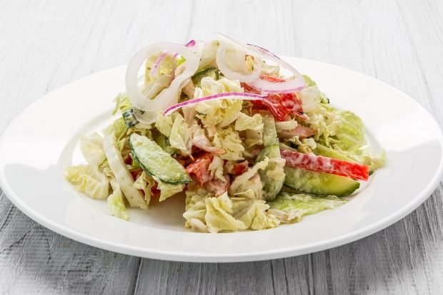 Salad with Peking cabbage and smoked sausage – a simple and delicious recipe, how to cook step by step