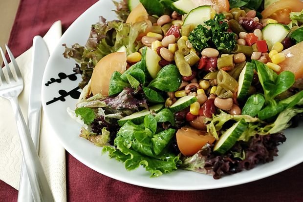 Vegetable salad with canned beans – a simple and delicious recipe, how to cook step by step