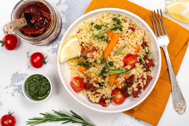 Winter salad with bulgur and pesto sauce – a simple and delicious recipe, how to cook step by step