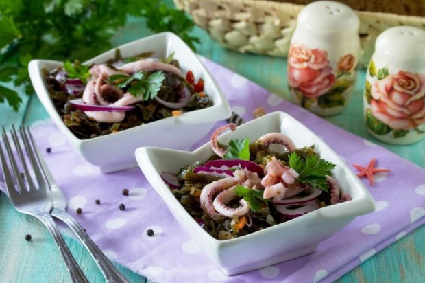 Salad of seaweed, octopus and pickled onions – a simple and delicious recipe, how to cook step by step