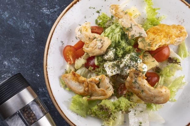 Salad with chicken and feta – a simple and delicious recipe, how to cook step by step