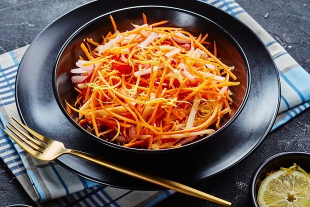 Carrot salad with apple and radish – a simple and delicious recipe, how to cook step by step