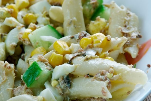 Salad with pasta and canned fish – a simple and delicious recipe, how to cook step by step