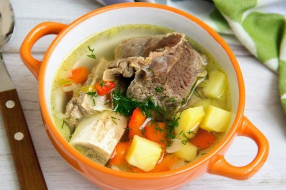 Beef rib soup : photo of recipe preparation, step 8