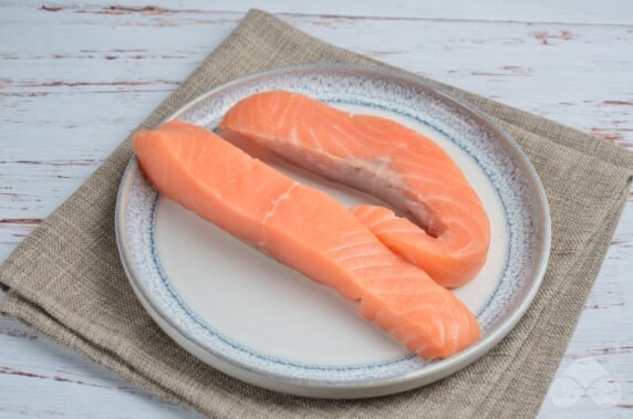 Salmon with lemon and honey in the oven: photo of recipe preparation, step 1