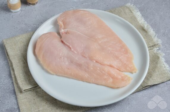 Chicken chops in mayonnaise batter: photo of recipe preparation, step 1