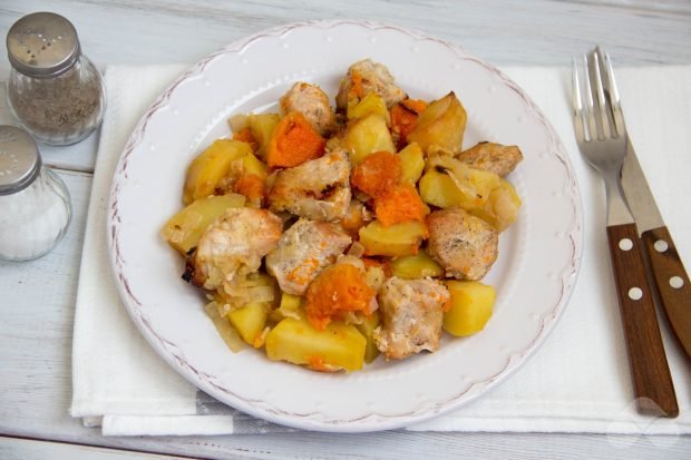 Turkey, potato and pumpkin stew in the oven – a simple and delicious recipe with photos (step by step)