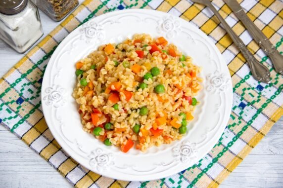 Bulgur with vegetables: photo of recipe preparation, step 6