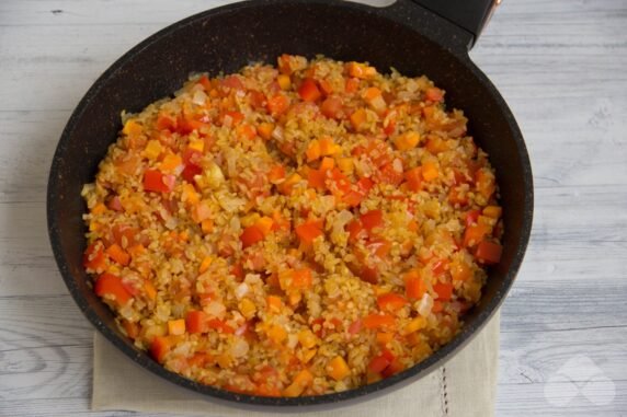 Bulgur with vegetables: photo of recipe preparation, step 4