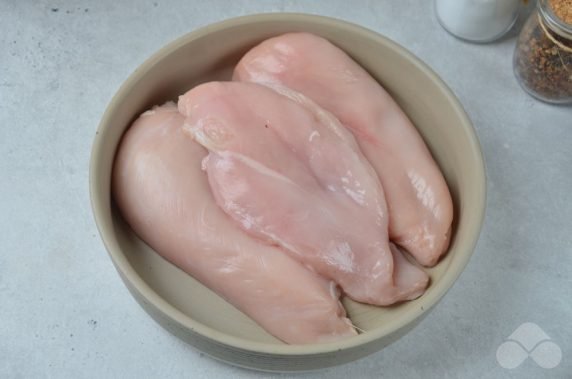 Stuffed chicken fillet with spinach and cheese: photo of recipe preparation, step 1