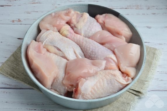 Chicken with mayonnaise and garlic in the oven: photo of recipe preparation, step 1