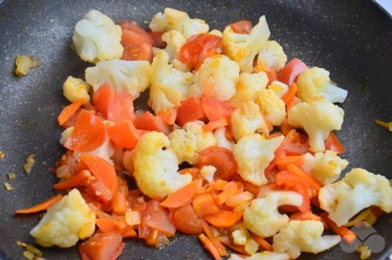 Lean stew with cauliflower: photo of recipe preparation, step 5