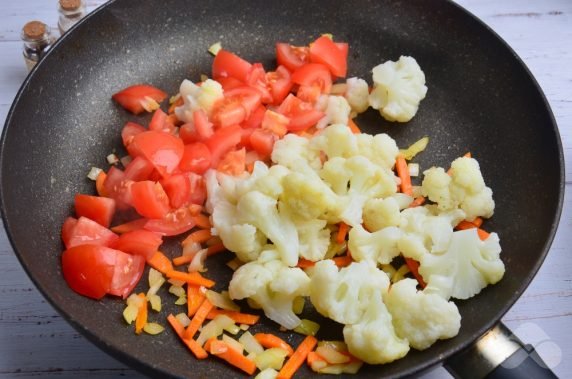 Lean stew with cauliflower: photo of recipe preparation, step 4