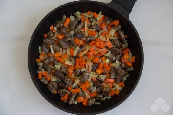 Chicken heart goulash : photo of recipe preparation, step 6