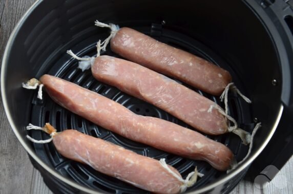 Homemade chicken sausages with bacon: photo of recipe preparation, step 4