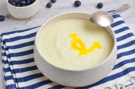 Thick semolina porridge with milk: photo of recipe preparation, step 4