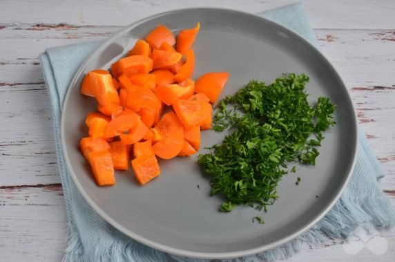 Omelet with bell pepper and feta: photo of recipe preparation, step 2