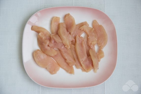 Chicken fillet in protein batter: photo of recipe preparation, step 1