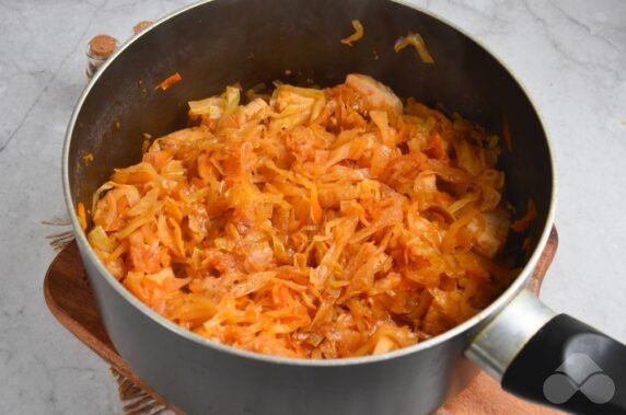 Cabbage stewed with chicken: photo of recipe preparation, step 6