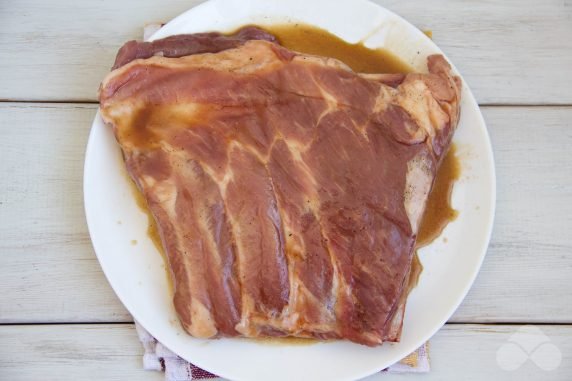 Pork ribs baked in honey: photo of recipe preparation, step 4