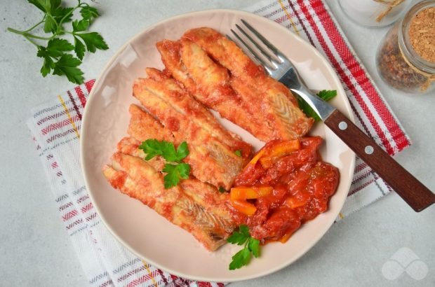 Pollock with tomatoes and paprika in the oven – a simple and delicious recipe with photos (step by step)