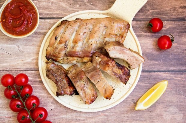 Pork ribs in honey mustard sauce in the oven - a simple and delicious recipe with photos (step by step)