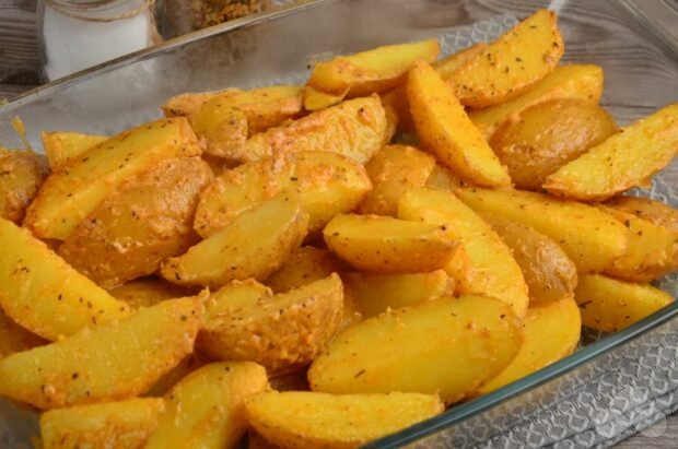 Rustic potatoes in the oven: photo of recipe preparation, step 6