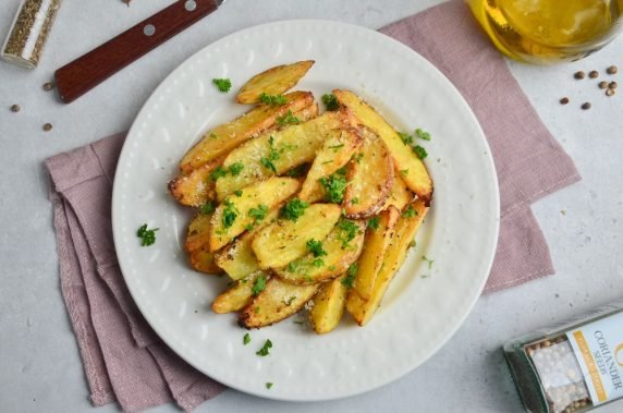 Rustic potatoes with parmesan: photo of recipe preparation, step 4