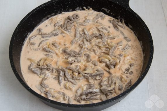 Beef stroganoff : photo of recipe preparation, step 8