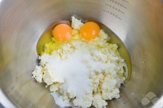 Sweet lazy dumplings with cottage cheese: photo of recipe preparation, step 1