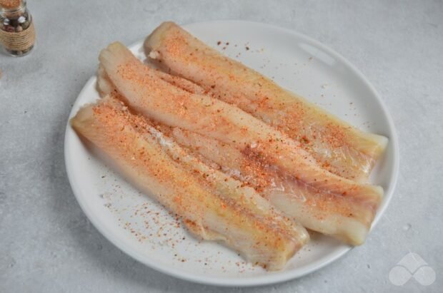 Pollock fillet in the oven: photo of recipe preparation, step 3