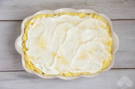 Potato casserole with minced meat with sour cream: photo of recipe preparation, step 3