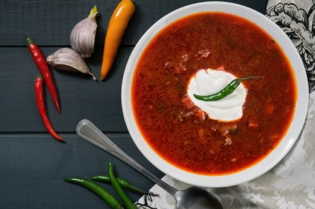 Borscht with beef and hot pepper – a simple and delicious recipe, how to cook step by step