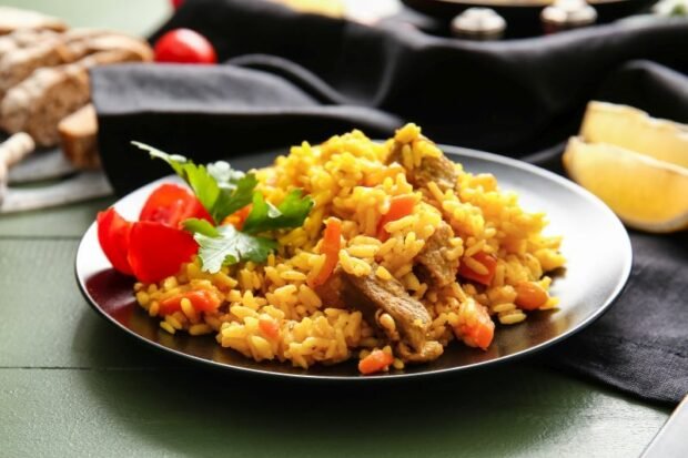 Rabbit pilaf is a simple and delicious recipe, how to cook step by step