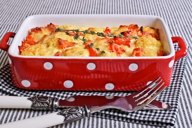 Potato casserole with chicken, tomatoes and pepper – a simple and delicious recipe, how to cook step by step