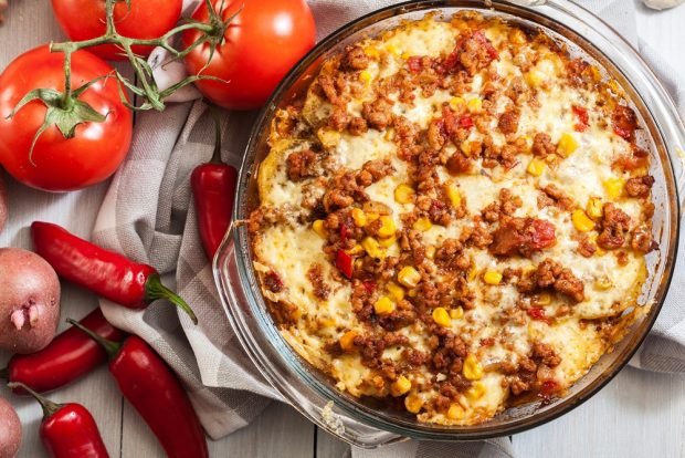 Potato casserole with minced meat and corn – a simple and delicious recipe, how to cook step by step