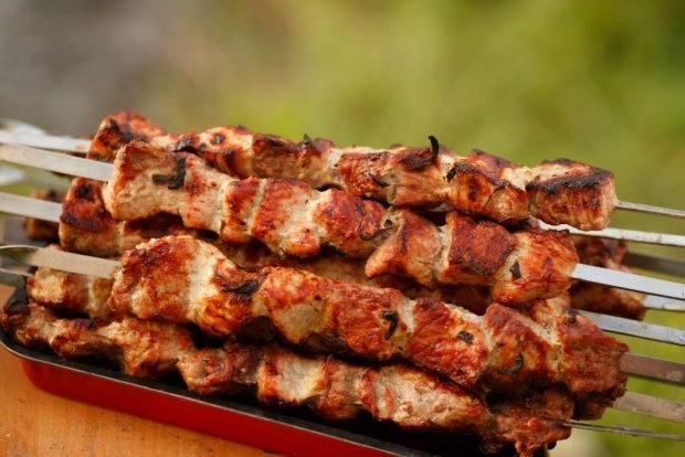 Pork kebab on mayonnaise is a simple and delicious recipe, how to cook step by step