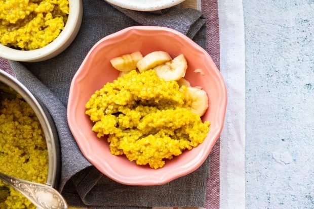 Millet porridge with turmeric is a simple and delicious recipe, how to cook step by step