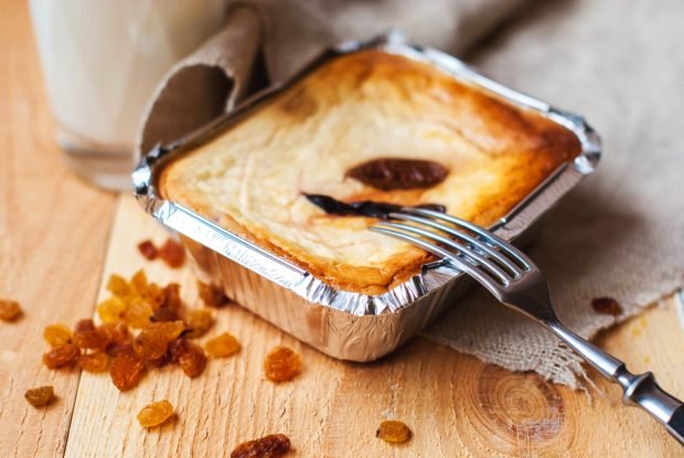 Cottage cheese pp casserole in the oven