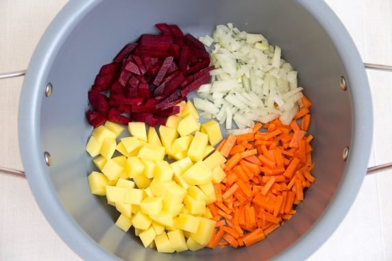 Lean borscht with millet: photo of recipe preparation, step 1