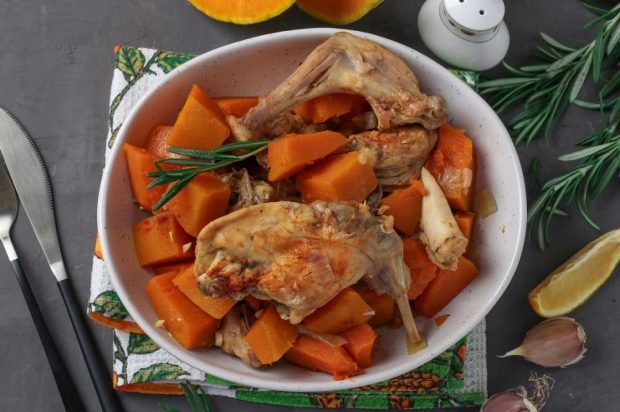 Rabbit with pumpkin and garlic in the oven – a simple and delicious recipe, how to cook step by step