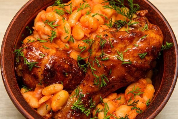 Chicken legs with beans in the oven – a simple and delicious recipe, how to cook step by step