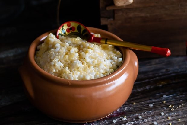 Rice porridge with millet in pots – a simple and delicious recipe, how to cook step by step