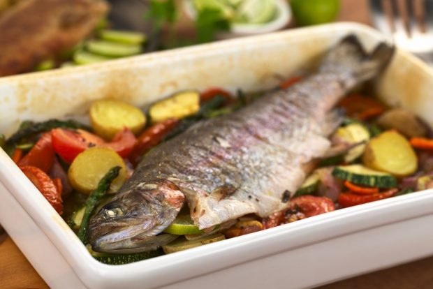 Trout with vegetables in the oven – a simple and delicious recipe, how to cook step by step