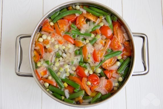 Dietary vegetable soup: photo of recipe preparation, step 4