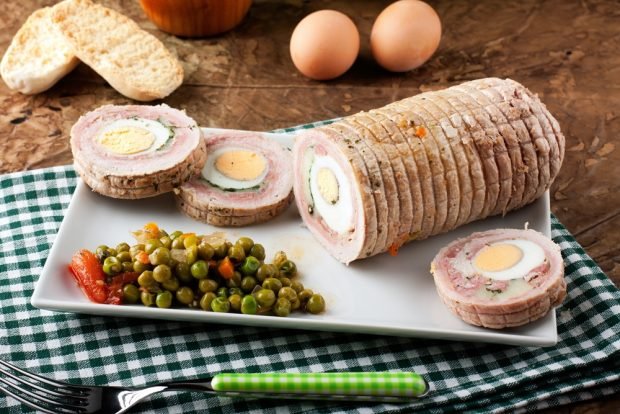 Pork roll with egg and ham – a simple and delicious recipe, how to cook step by step